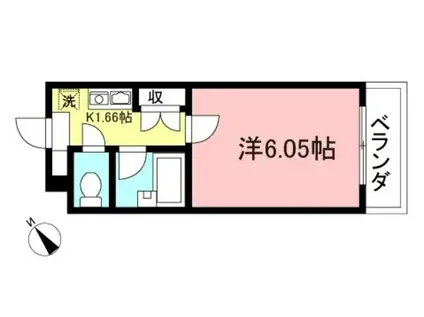 パレス向ヶ丘(1K/1階)の間取り写真