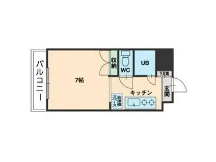 GRANDIR SAPPORO(1K/3階)の間取り写真