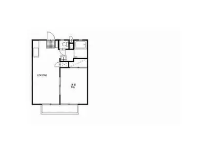 藤岡セントラルハイツ(1LDK/1階)の間取り写真