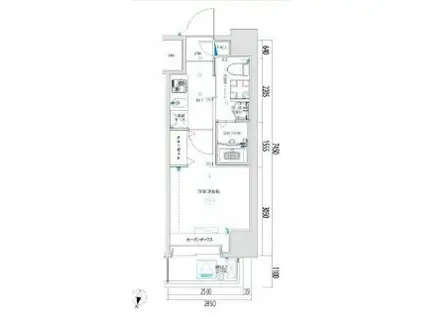 ル・リオン北千住(1K/5階)の間取り写真