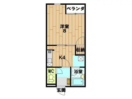 COSY IN KAWANO(1K/6階)の間取り写真