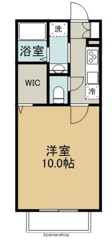 ベルデュール牛久(1K/2階)の間取り写真