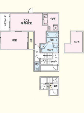 グランオネスト中町(1LDK/2階)の間取り写真