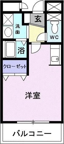 リーヴァ神石(1K/1階)の間取り写真
