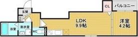 GRAND COLLINE TERADACHO(1LDK/1階)の間取り写真