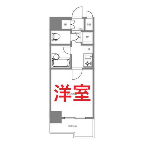 ルーブル五反田弐番館(1K/4階)の間取り写真