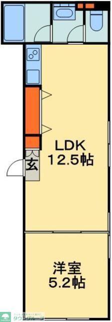 ローズレジデンス千葉アネックス(1LDK/1階)の間取り写真