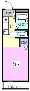 フロンティア97(ワンルーム/3階)の間取り写真