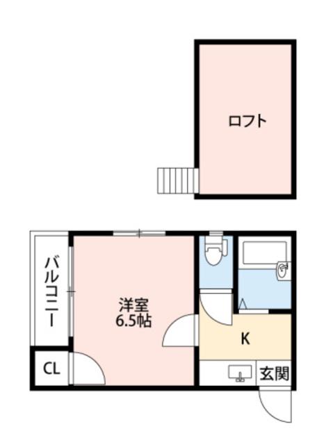 ドゥミール博多駅東(1K/2階)の間取り写真