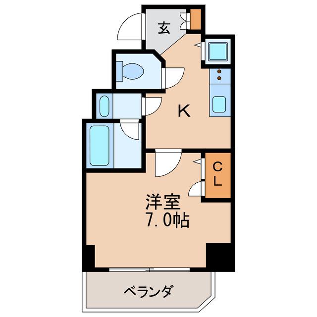 APEX名古屋栄PREMIERLIFE(1K/10階)の間取り写真