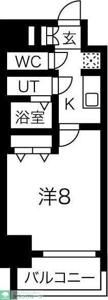 メイクスアート太閤通(1K/12階)の間取り写真