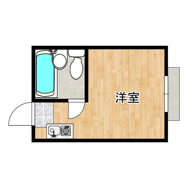 新森サンマンション(ワンルーム/5階)の間取り写真