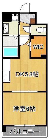 ラ・アヴェニール(1DK/2階)の間取り写真