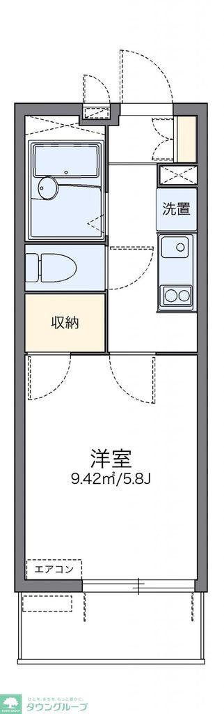 レオパレスREI(1K/2階)の間取り写真