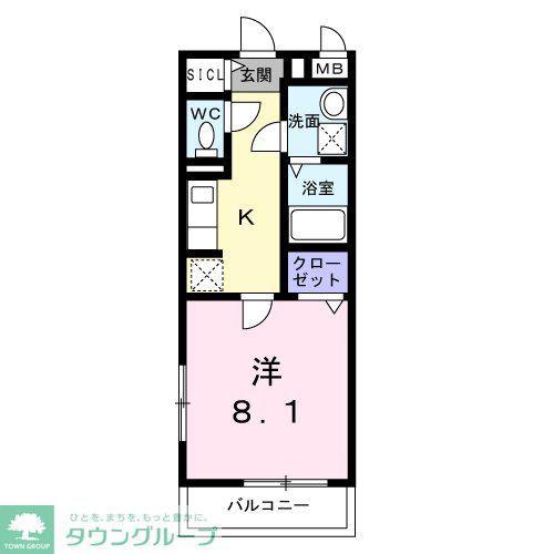 ブレーメンハウス(1K/2階)の間取り写真