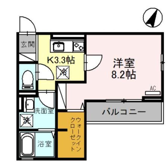 プリマベーラ(1K/1階)の間取り写真
