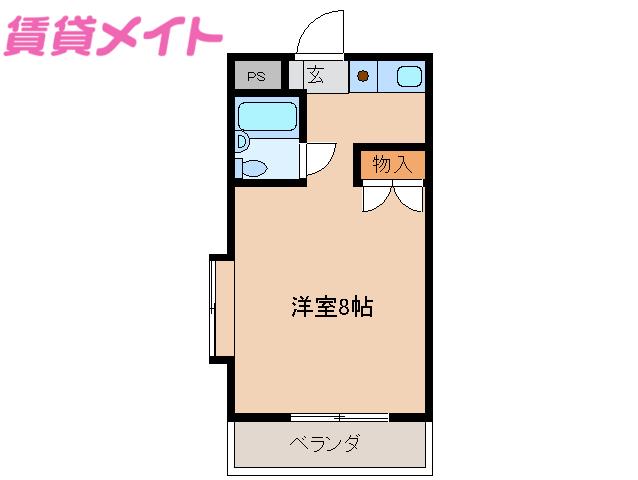 サンコートSUZUKA(ワンルーム/3階)の間取り写真