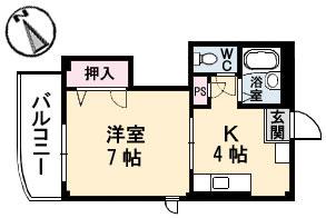 PASTORALE(1K/3階)の間取り写真