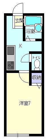 コンフォート松崎(1K/2階)の間取り写真