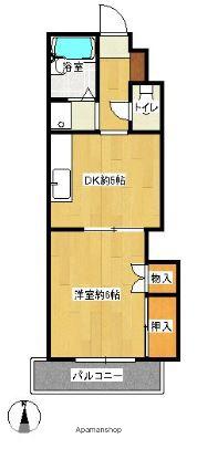 メゾンド高取(1DK/2階)の間取り写真