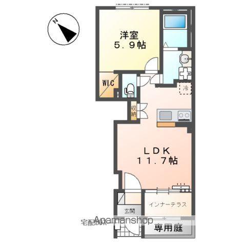 MAISON CHOU CHOU(1LDK/1階)の間取り写真