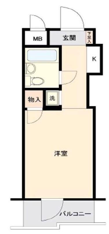 TOP金町(ワンルーム/4階)の間取り写真
