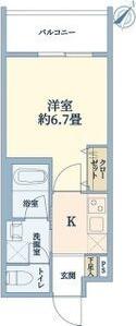 ウェルスクエア池田井口堂(1K/1階)の間取り写真