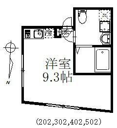 ブルーフェザーマンション北千住(ワンルーム/3階)の間取り写真