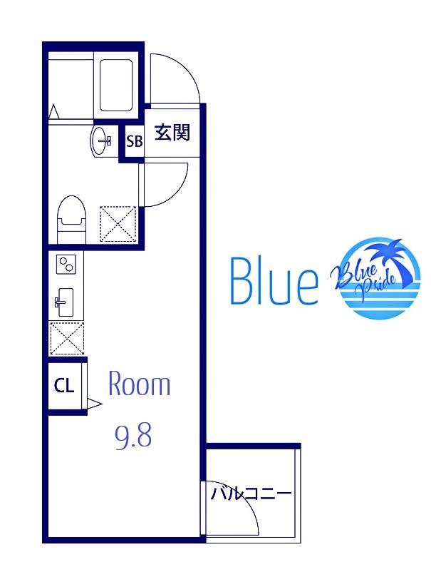 HACK HOUSE 洲崎町(1K/2階)の間取り写真