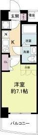 セレニテ新大阪カルム(1K/15階)の間取り写真