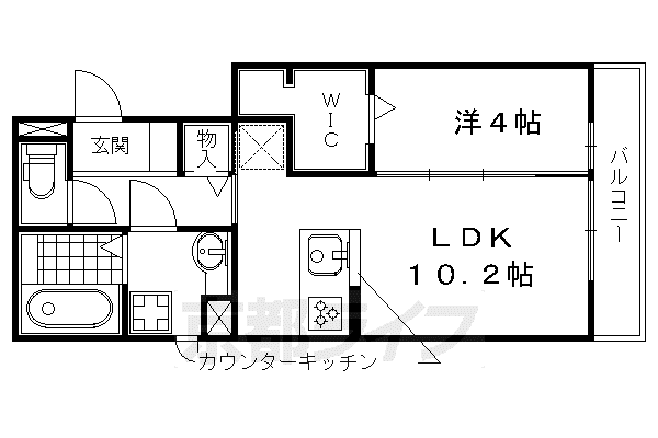 アーバンロイス(1LDK/3階)の間取り写真