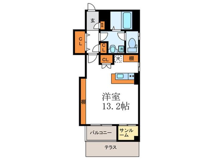 清淳西陣(ワンルーム/1階)の間取り写真