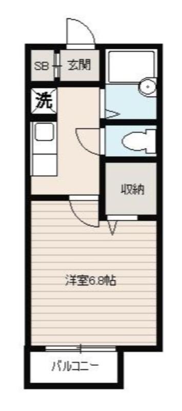 メゾン宮前-宮前5丁目14番地-(1K/1階)の間取り写真