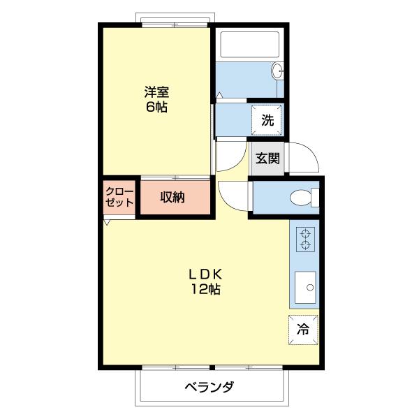 セジュール寿(1LDK/2階)の間取り写真