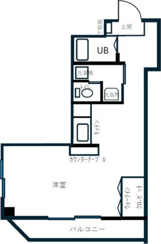 サンライズソブエ(1K/7階)の間取り写真