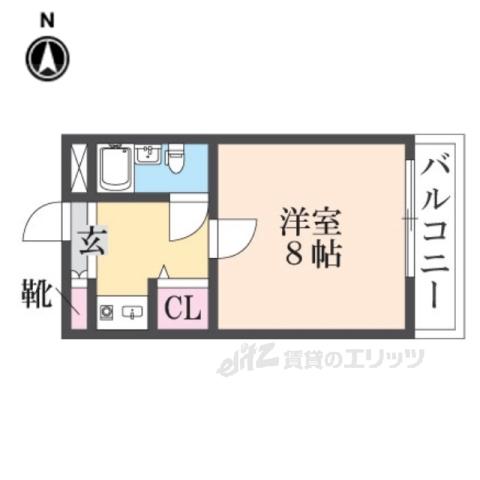 PALMIZIO花園2(1K/2階)の間取り写真