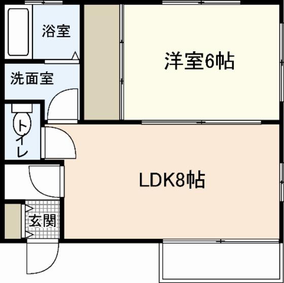 フロイデ97(1LDK/2階)の間取り写真
