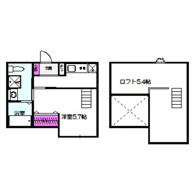 レジア大今里(ワンルーム/2階)の間取り写真