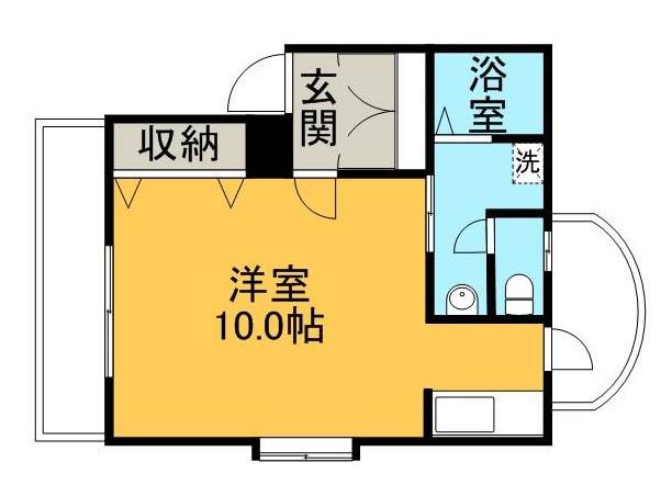 セジュールII(1K/2階)の間取り写真