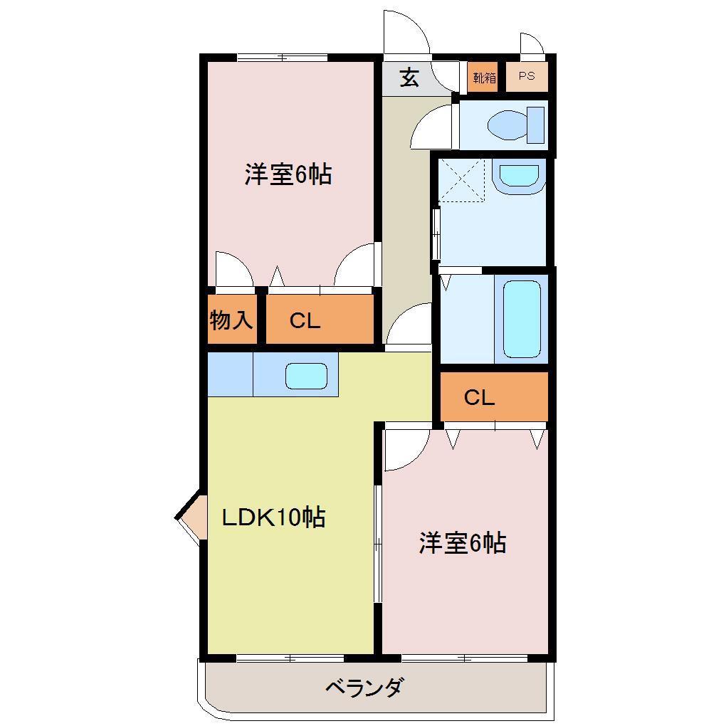 トレステーラ花みずき(2LDK/1階)の間取り写真