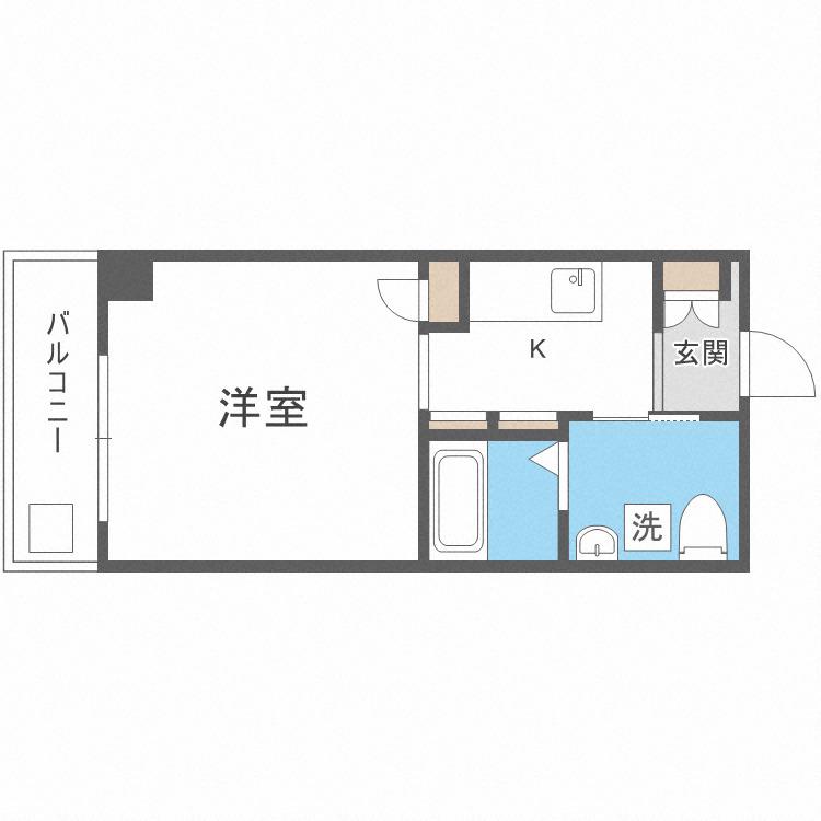SSK・ノース OSAKA(1K/6階)の間取り写真