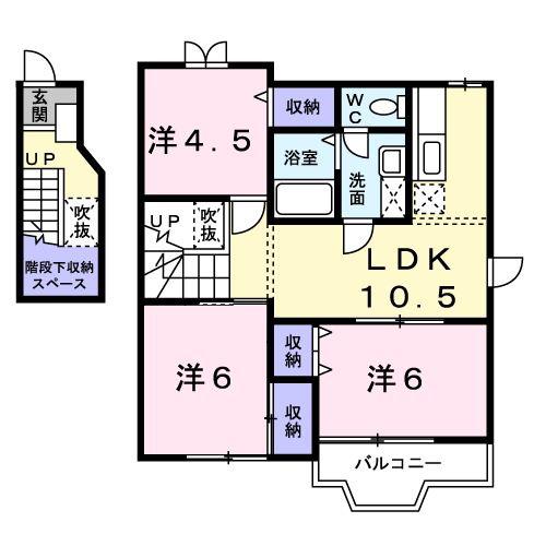 CHELSEA HOUSE(3LDK/2階)の間取り写真