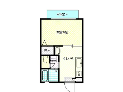 ルビーコーポ(1K/1階)の間取り写真