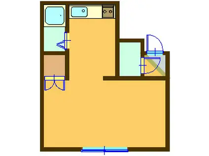 ポーラストリーム(1K/3階)の間取り写真