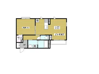 クラインガルテンI(1LDK/3階)の間取り写真