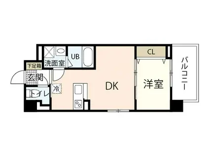 フェリーチェニシカワ(1LDK/4階)の間取り写真