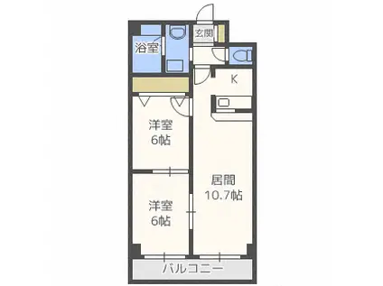 FARROCK AVENUE N41(2LDK/2階)の間取り写真