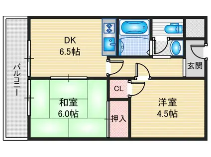 FAMINESUⅠ(2DK/3階)の間取り写真