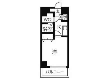 リベール名駅南(1K/8階)の間取り写真