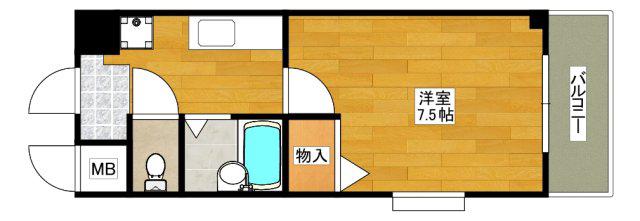すとりぃむ21(1K/5階)の間取り写真